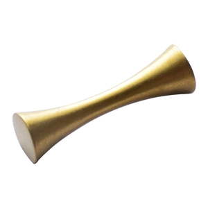 Modern hourglass-shaped 304 stainless steel chopstick rest with brushed gold finish