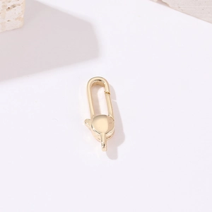 Polished 14k gold-plated heart lobster clasp for DIY jewelry making and necklace crafts