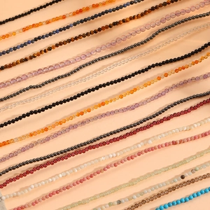 Stackable beaded anklet with natural turquoise and crystals in vibrant multiple colors