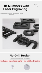 Detail of 3D acrylic clock numbers with high-density foam for creative DIY wall decor