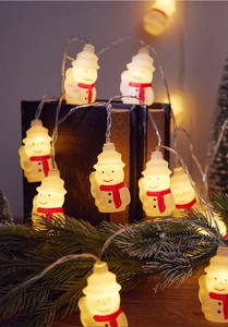 Decoratieve sneeuwman LED-lichtslang met warm licht voor de kerstboom decoratie