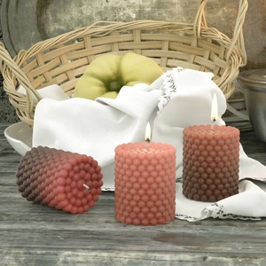 Dot cylinder silicone mold for DIY bubble candles and 3D resin craft decorations