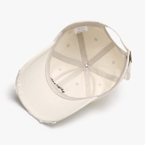 Berretto da baseball unisex in cotone lavato invecchiato con ricamo e tesa usurata