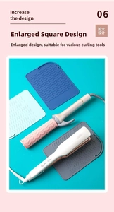 Detailed view of large square silicone heat resistant mat with non-slip ripple texture