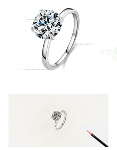 Detail of 925 sterling silver ring with 5A zircon featuring manual inlay and mirror polish