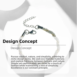 Detail of woven mesh titanium steel bracelet featuring gold and silver intertwined chains