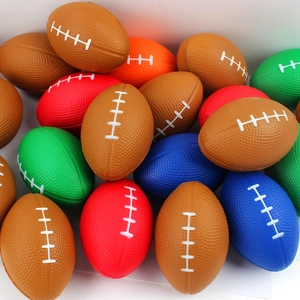 Mini American Football Stress Relief Toys Soft PU Foam Rugby Ball Squeeze Sensory Toy Kids Adults Colorful Novelty