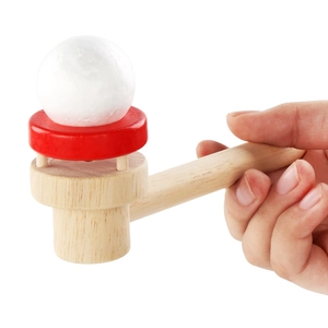 Wooden floating ball breathing trainer toy for kids oral muscle and lung capacity