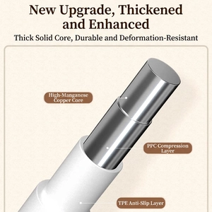Three-layer non-slip hanger structure with manganese copper core and TPE coating