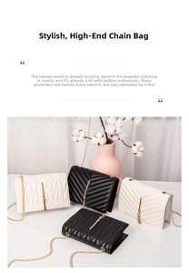 Detail of quilted chain bags with tassel charms in black and white leather textures