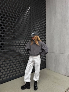 Polar Fleece Jacket Women Zipper Up Stand Collar Letter Embroidery Loose Fit Streetwear Sweatshirt Long Sleeve Oversized