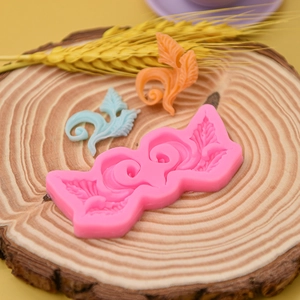 European relief vine leaf silicone mold for cake border decoration and fondant baking