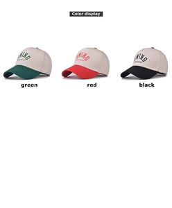 Casquettes de baseball color-block avec imprimé SWING en vert, rouge et noir