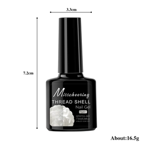 7.5ml pearl shell thread nail gel polish in a black UV/LED bottle for nail salons