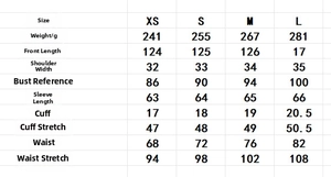 Detailed size chart for retro polka dot chiffon layered maxi dress with lantern sleeves