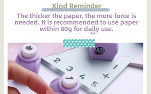 Macro detail of purple paper puncher with numeric patterns and alignment guide base