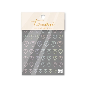 5D embossed colorful heart nail art stickers with diverse hand-drawn patterns in packaging