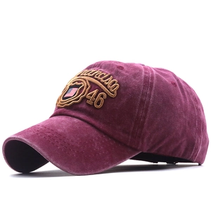 Burgundy velvet baseball cap with USA flag embroidery and Francisco 46 patch
