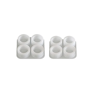 4-cavity round silicone mold with Hope and Dream embossed text for resin candle holders