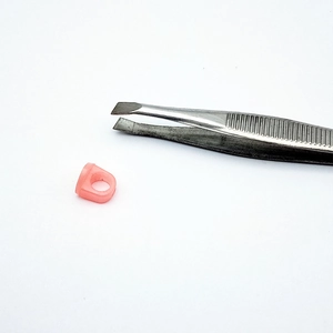 Pink lash ring holder and precision stainless steel tweezers for eyelash extension