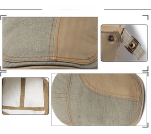 Detailed close-up showing reinforced stitching and adjustable metal buckle on cotton cap
