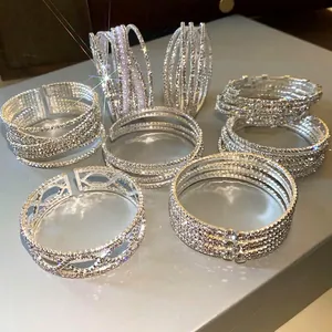 Meerlagige Open Armband Met Strass Koper Geometrisch Kruis Kunstparel Verstelbaar Dames Sieraden