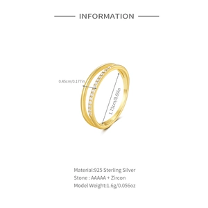 Detailed view of 925 silver ring dimensions with zircon stone and certification mark
