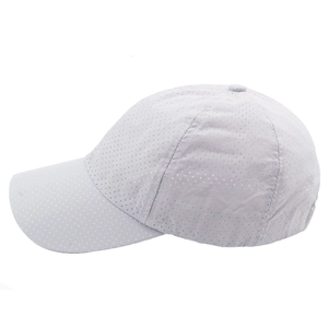 Casquette de baseball en mesh gris clair respirant avec tissu perforé pour l'été