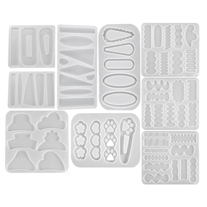 7-delige DIY hars siliconen mallen set voor haarspeldjes en sieraden accessoires