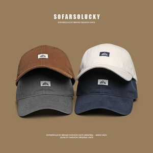 Minimalist soft top cotton baseball caps for men in assorted earth tone colors