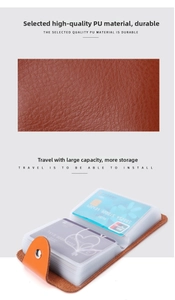 Macro shot of orange leather texture and multi-slot transparent card holder inserts
