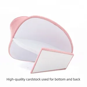 Pink velvet mannequin necklace display stand with sturdy cardboard base for jewelry
