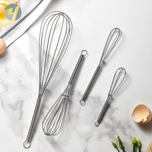 Stainless Steel Manual Whisk Wire Egg Beater With Spiral Handle And Hanging Loop For Baking Kitchen Cooking Mixing