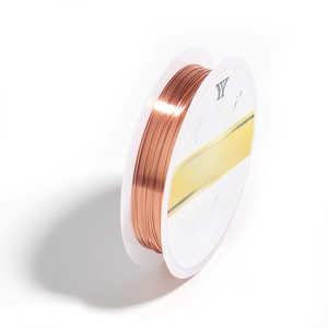 0.4mm rose gold copper wire for jewelry making on a professional spool packaging