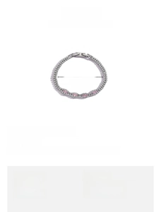 Größentabelle mit 17cm verstellbarer Länge und rosa Edelsteindetails des Kupferarmbands
