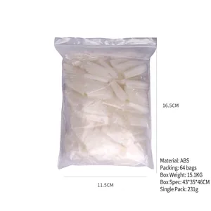 Punte per unghie XXL ballerina extra lunghe in confezione bulk in materiale ABS premium