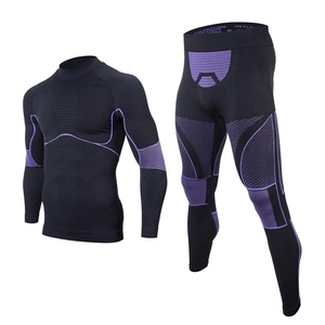 Professional Compression Suit Top And Pants Polypropylene Amide And Elastane Moisture Wicking Quick Dry Running Cycling Skiing