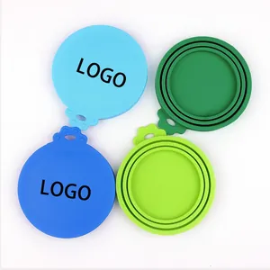 Universal silicone pet can lids in four colors with triple-size inner sealing rings