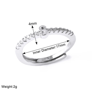 Detailed view of silver letter S open ring with dimensions 4mm width and 17mm diameter