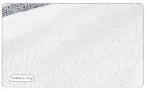 Macro shot of soft white cotton lining showing breathable texture and premium inner material