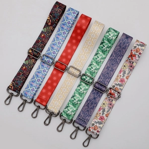 Ethnic style adjustable replacement shoulder straps for crossbody bags in seven patterns