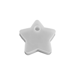 Star shaped silicone mold for resin candles and plaster crafts with hanging hole design