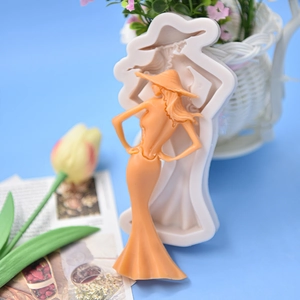 Elegant Lady Back Silhouette Silicone Mold Fondant Cake Decoration DIY Resin Clay Craft Chocolate Soap Candle Making