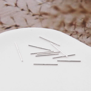 Set of 10 S925 sterling silver ear studs pins for DIY jewelry making on white plate