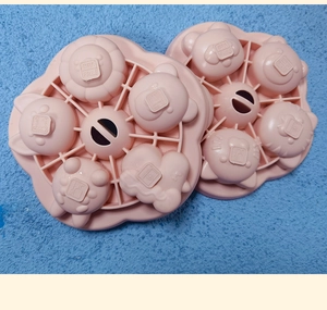 Stampo in silicone rosa per pappe con icone BPA FREE e varie forme di animali