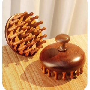 Sandalwood Massage Comb Natural Wood Hair Brush Scalp Meridian Massager Anti Static Styling Tool For Men Women
