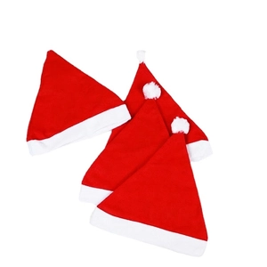 Classic Christmas Hat Red White Non-Woven Fabric Xmas Party Celebration Holiday Decor For Adults Kids