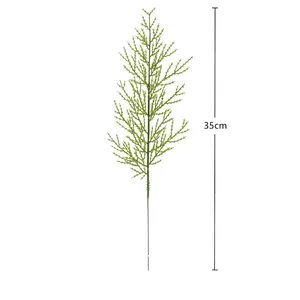 Artificial cypress pine branch 35cm for Christmas DIY decorations and craft ornaments