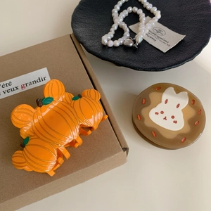 Molla Per Capelli in Acetato Fatto a Mano Simpatico Cartone Animato Coniglio Zucca per Donna Ragazze Moda Accessori Per Capelli Halloween