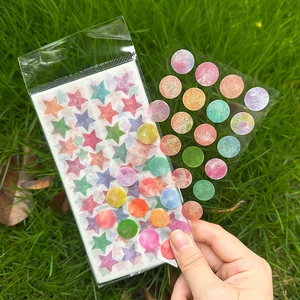 Cute Washi Stickers Heart Star Circle Cartoon Birthday Theme Decorative Decals For DIY Scrapbooking Planner Journaling